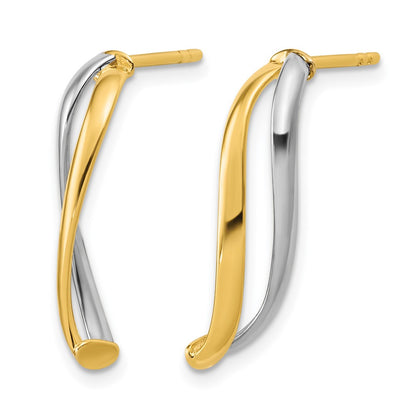 10K Polished Curve Post Earrings