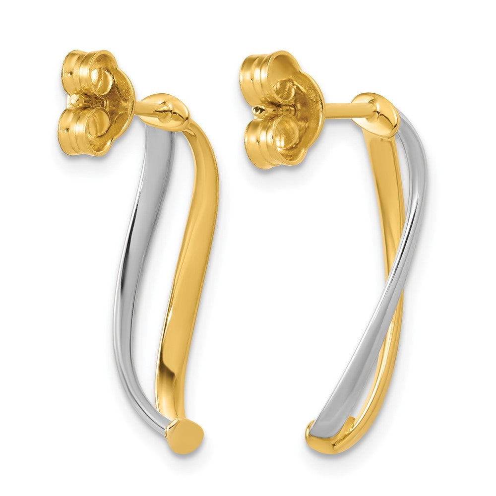 10K Polished Curve Post Earrings