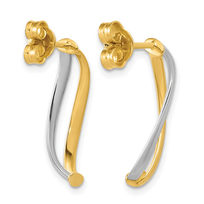 10K Polished Curve Post Earrings