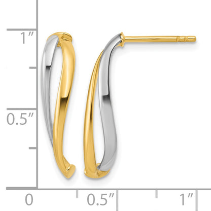 10K Polished Curve Post Earrings