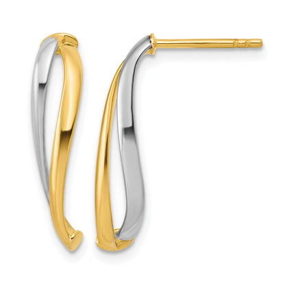 10K Polished Curve Post Earrings