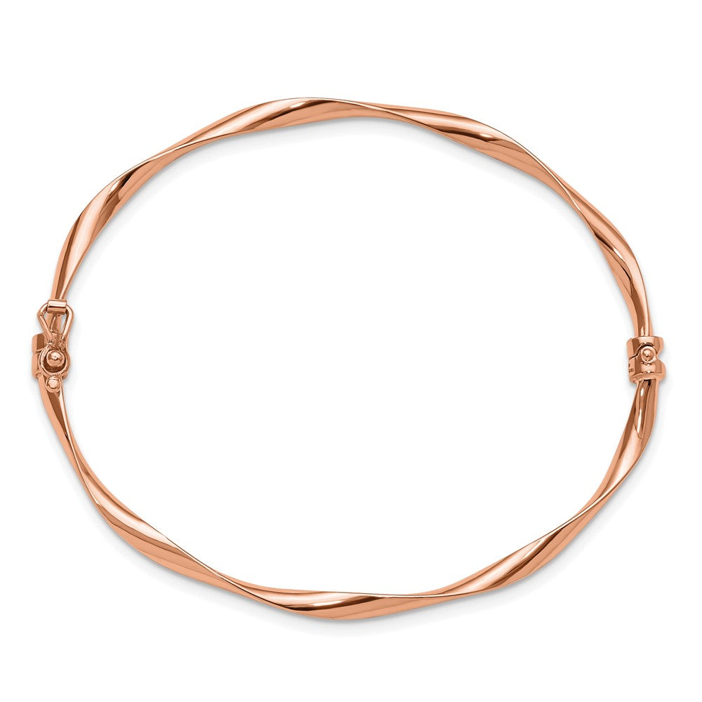 10K Polished Hinged Bangle