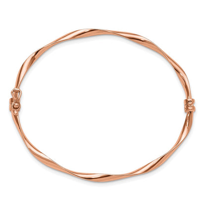 10K Polished Hinged Bangle