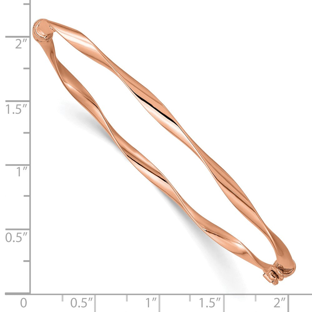 10K Polished Hinged Bangle