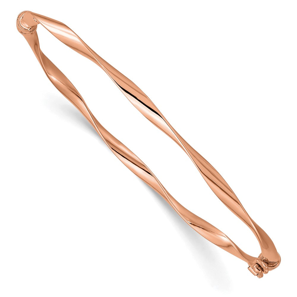10K Polished Hinged Bangle