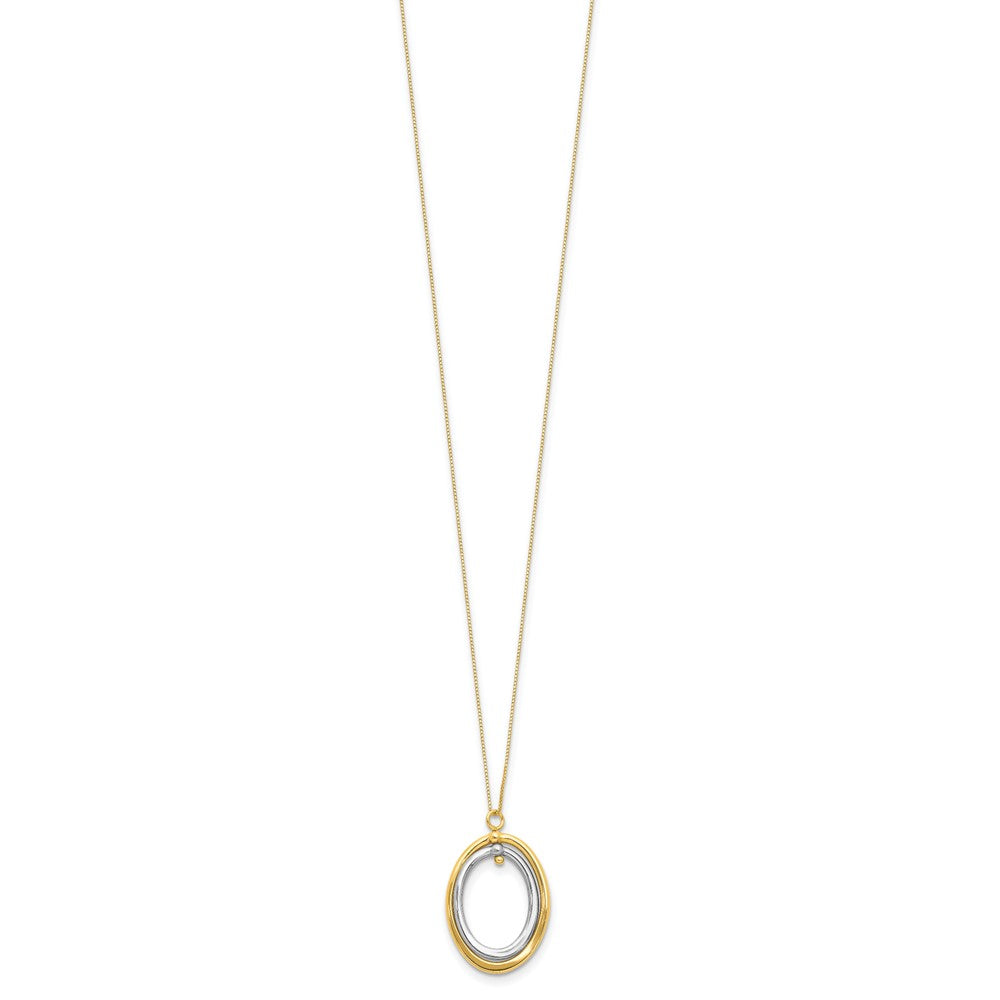 10K Polished Oval Necklace