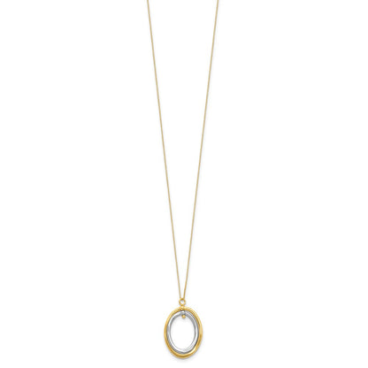 10K Polished Oval Necklace