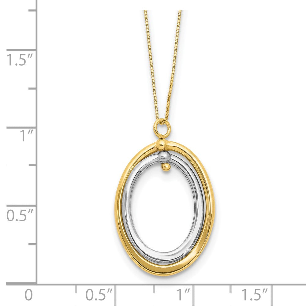 10K Polished Oval Necklace