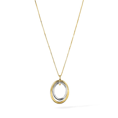10K Polished Oval Necklace