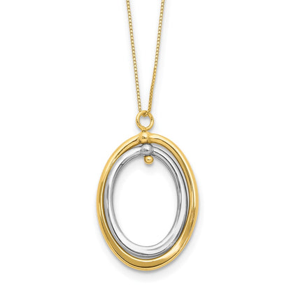 10K Polished Oval Necklace