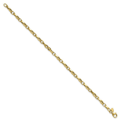 10K Polished Fancy Link Bracelet