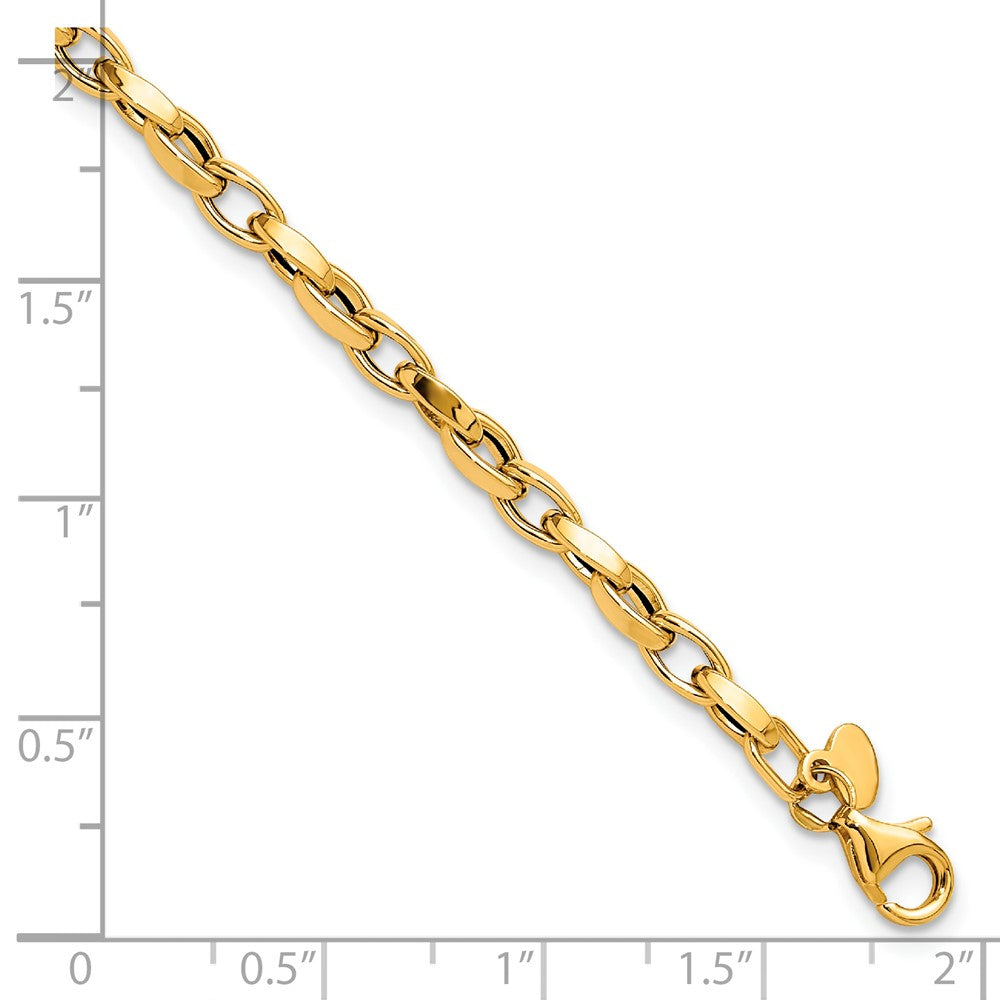 10K Polished Fancy Link Bracelet