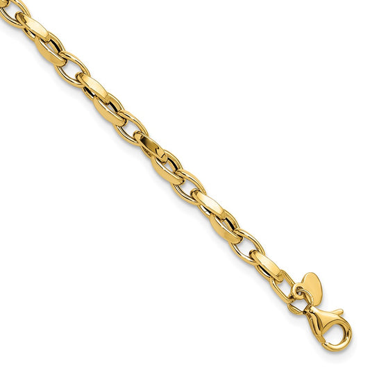10K Polished Fancy Link Bracelet
