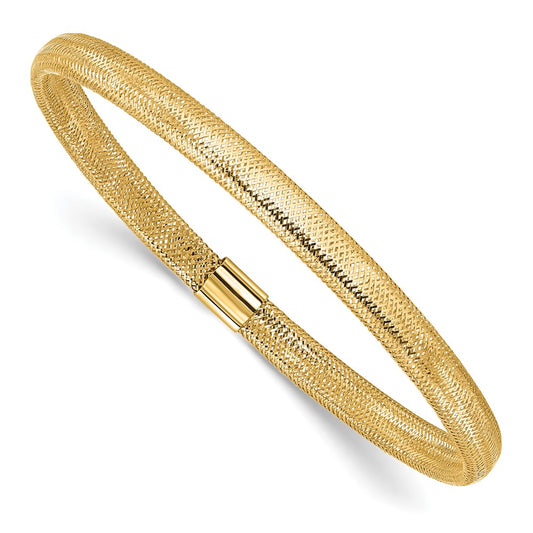 10K Polished Stretch Bracelet