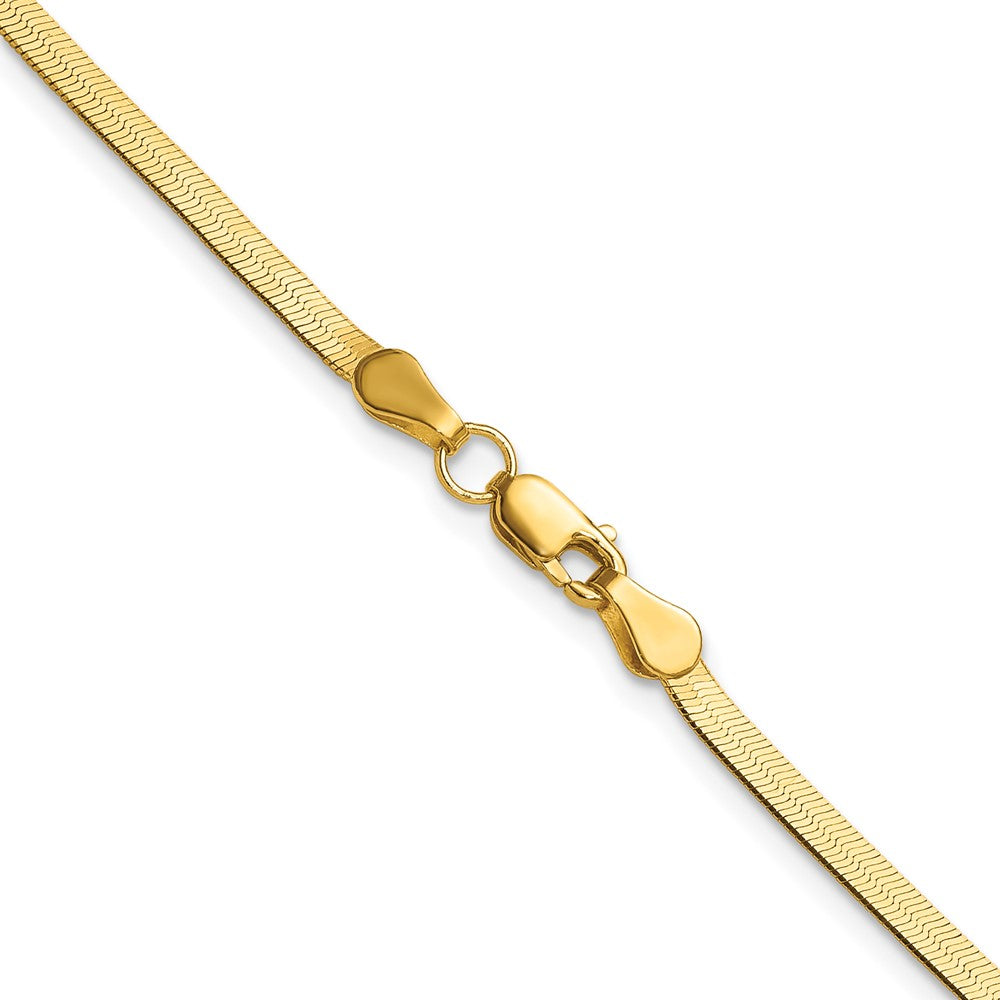 10K 2.5mm Silky Herringbone Chain