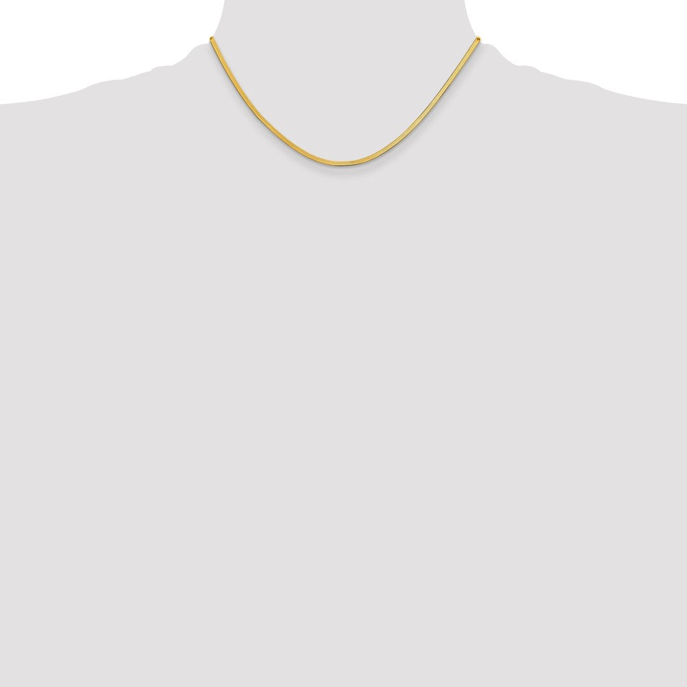 10K 2.5mm Silky Herringbone Chain
