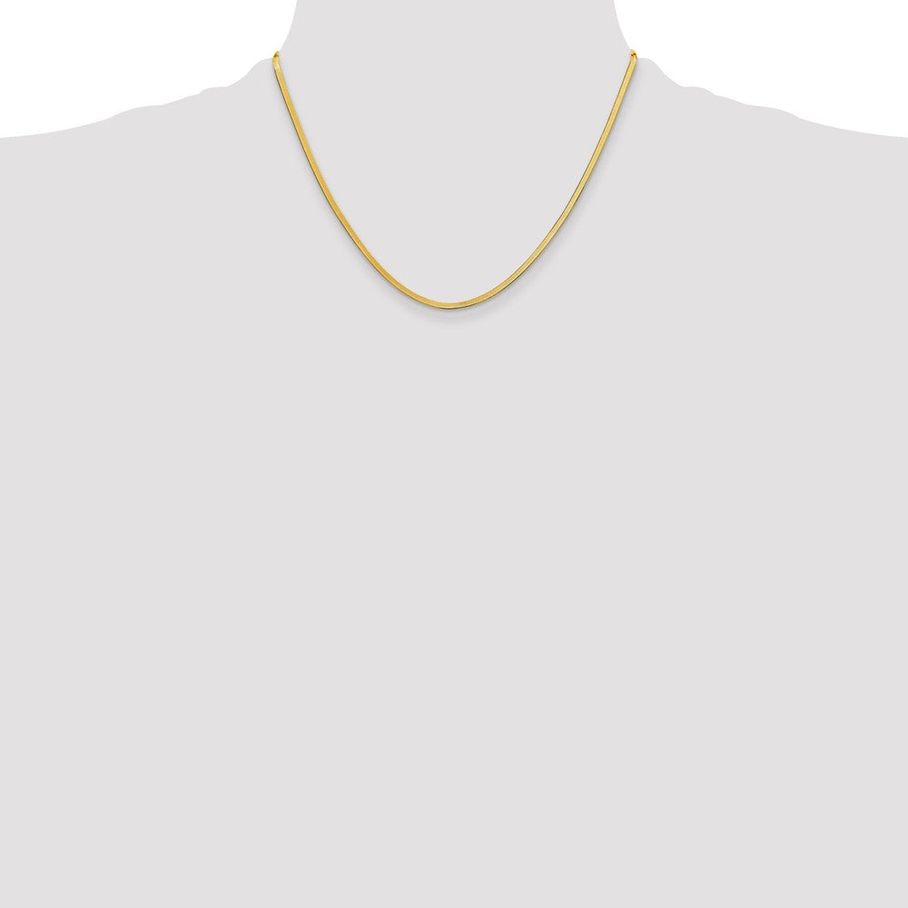 10K 2.5mm Silky Herringbone Chain