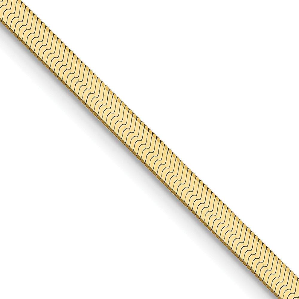 10K 2.5mm Silky Herringbone Chain