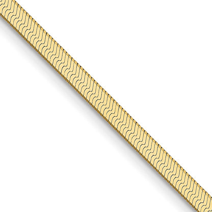 10K 2.5mm Silky Herringbone Chain