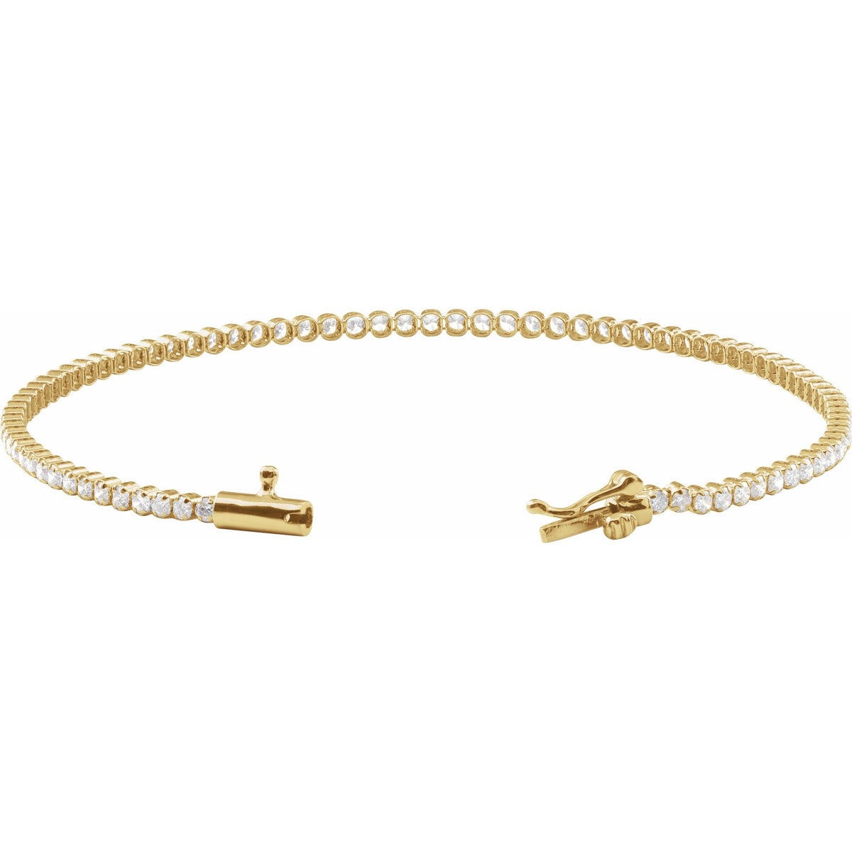 Natural Diamond Lightweight Line Bracelet