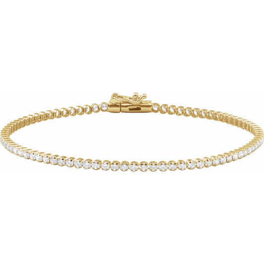 Natural Diamond Lightweight Line Bracelet
