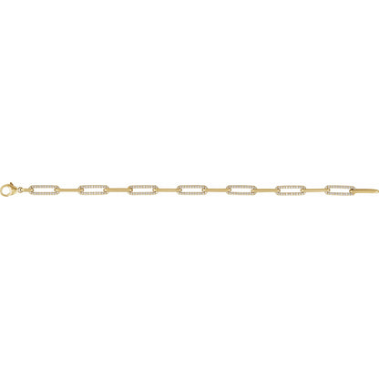 1 CTW Natural Diamond Link 7" Bracelet