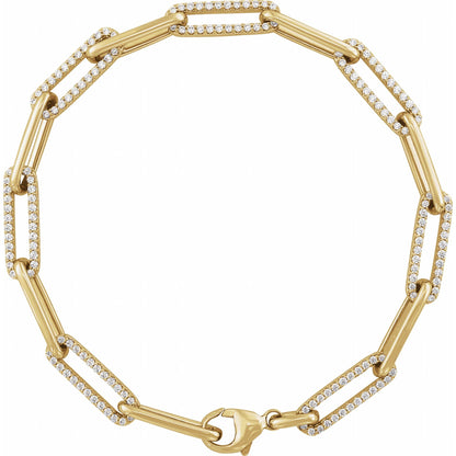 1 CTW Natural Diamond Link 7" Bracelet