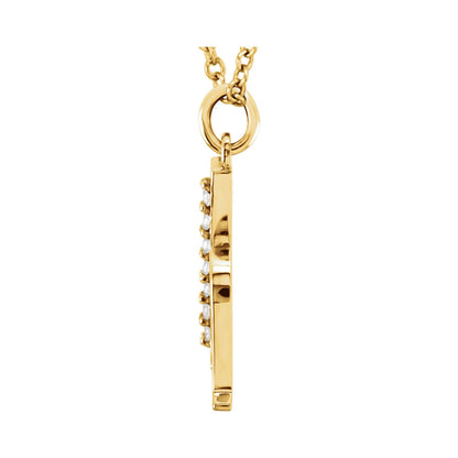 .03 CTW Natural Diamond Lowercase Initial H 16" Necklace