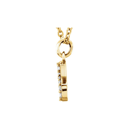 Natural Diamond Initial Necklace or Pendant