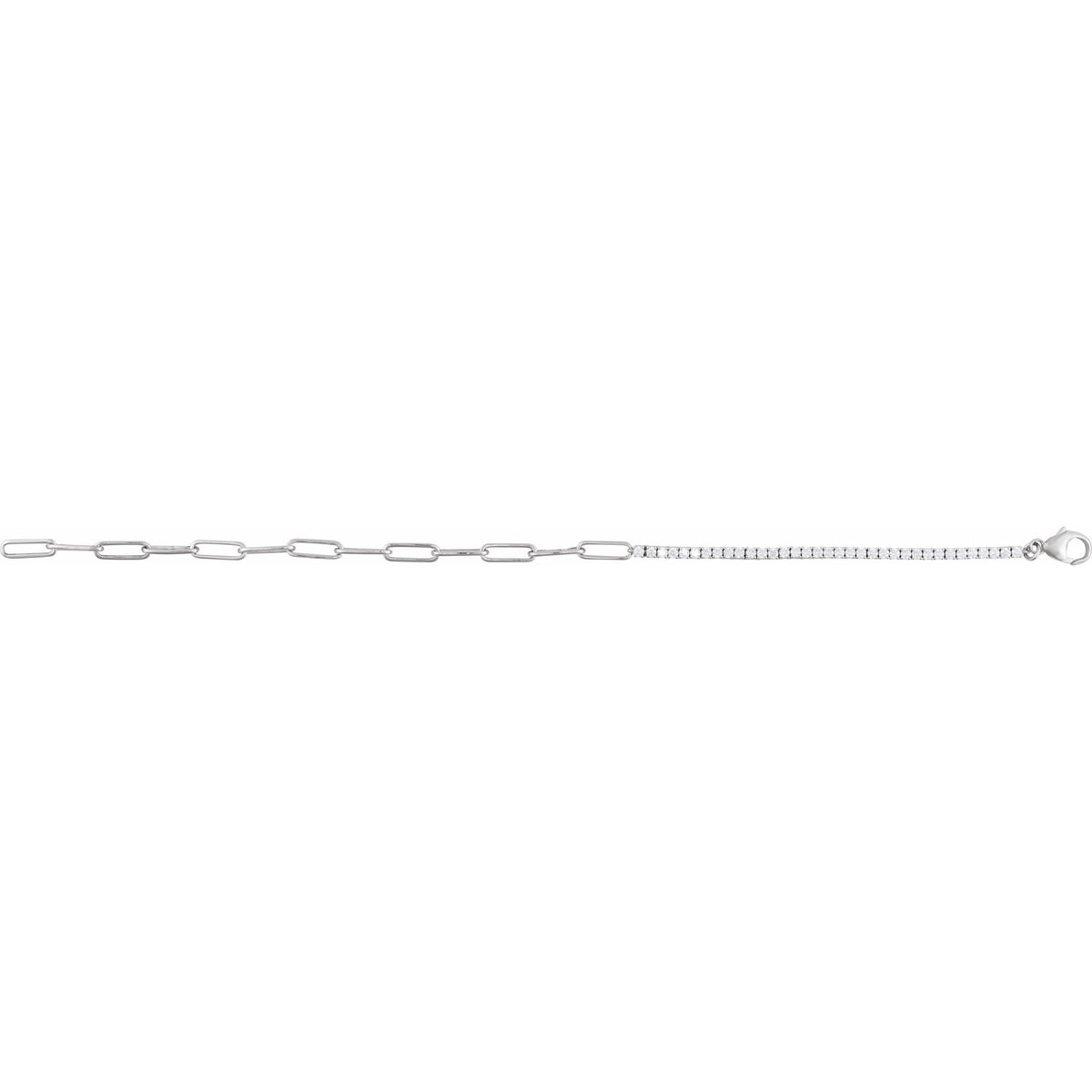 1 CTW Natural Diamond Line 7 1/2" Bracelet