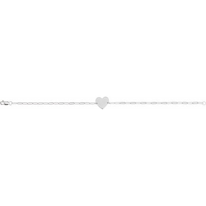 Engravable Heart 7" Bracelet