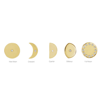 .015 CTW Natural Diamond Moon Phase Ring