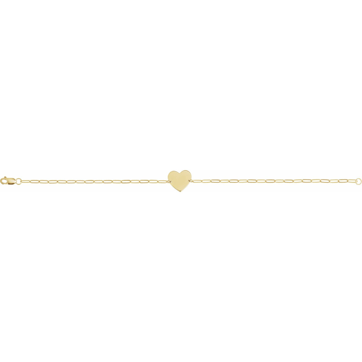 Engravable Heart 7" Bracelet
