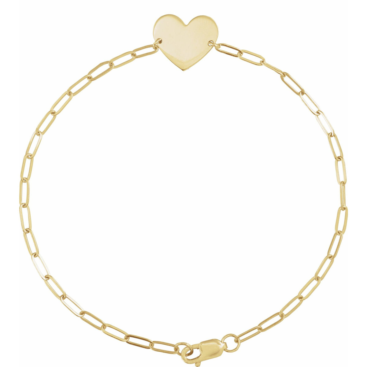 Engravable Heart 7" Bracelet