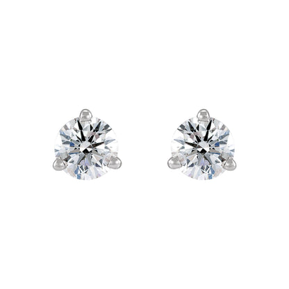 1/6 CT Natural Diamond Press Fit Back Stud Earring