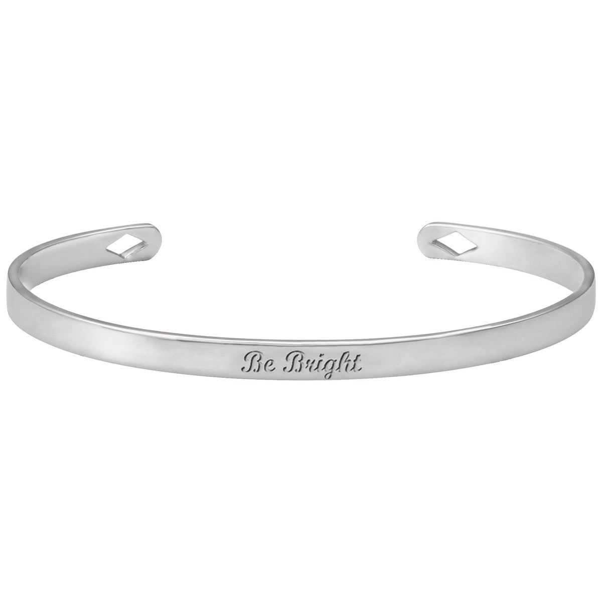 Engravable Pierced Diamond Cuff 7" Bracelet