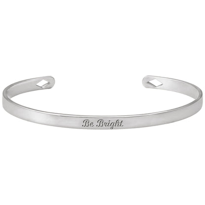 Engravable Pierced Diamond Cuff 7" Bracelet