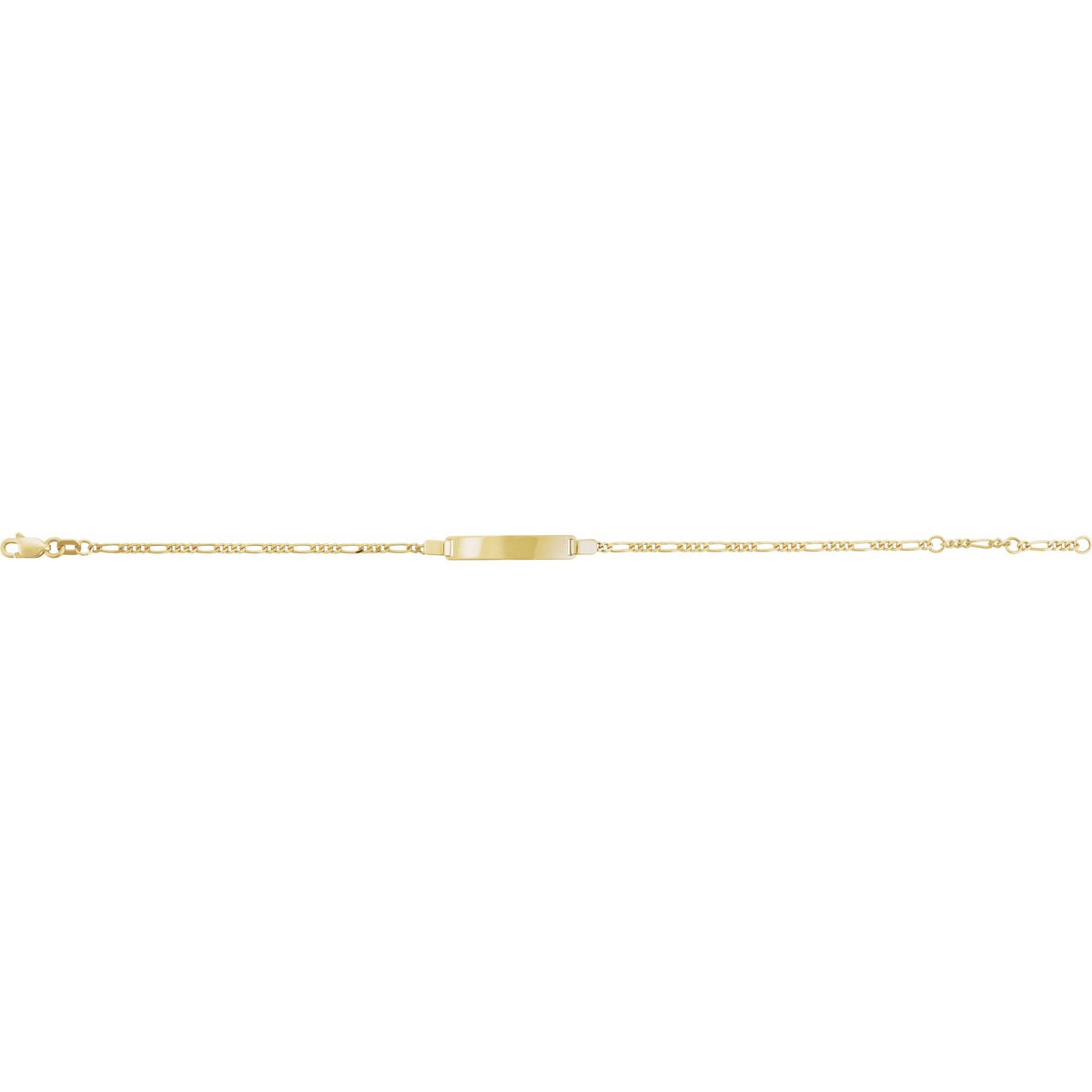 Adjustable Figaro Adjustable Identification 6-7" Bracelet