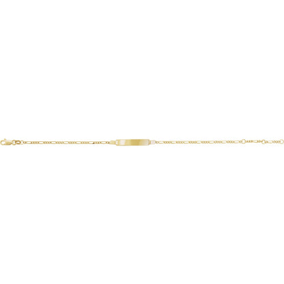 Adjustable Figaro Adjustable Identification 6-7" Bracelet
