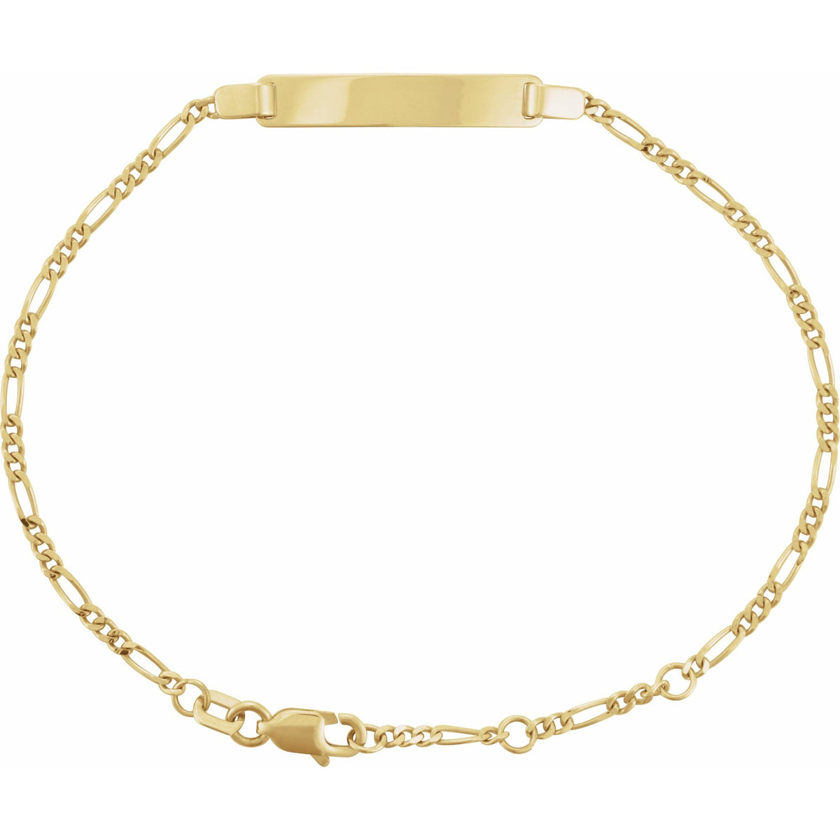 Adjustable Figaro Adjustable Identification 6-7" Bracelet