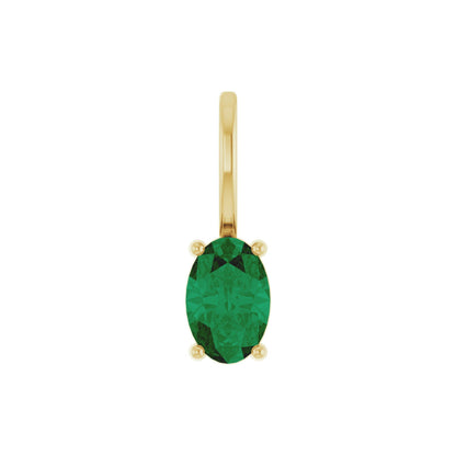 6x4 mm Natural Emerald Charm/Pendant
