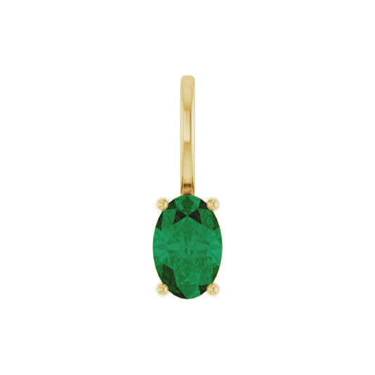 6x4 mm Natural Emerald Charm/Pendant
