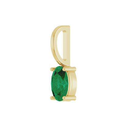 6x4 mm Natural Emerald Charm/Pendant