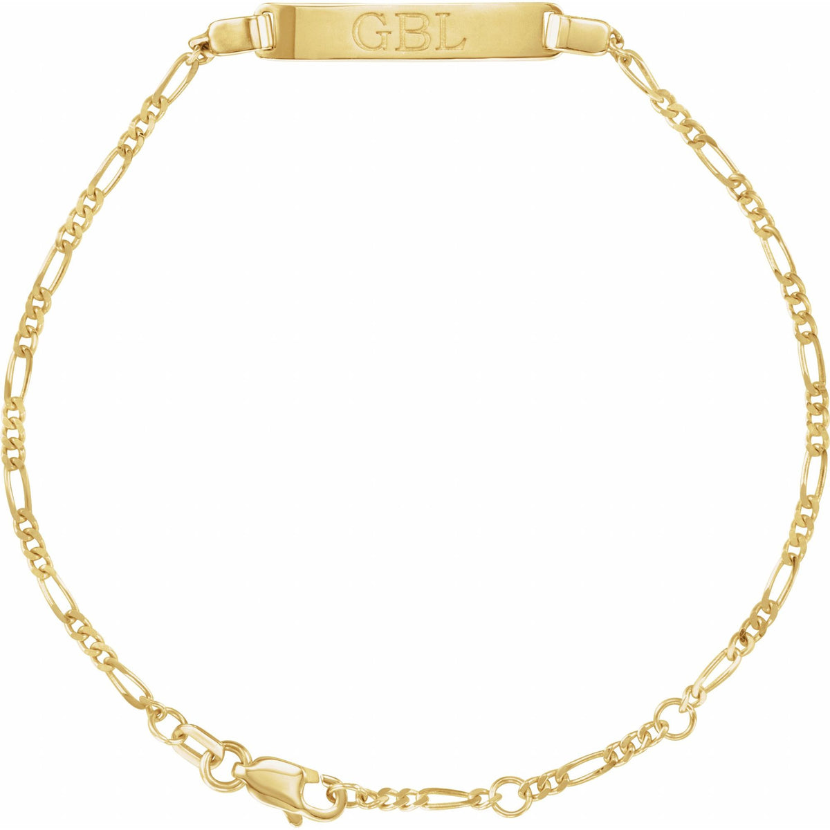 Adjustable Figaro Adjustable Identification 6-7" Bracelet