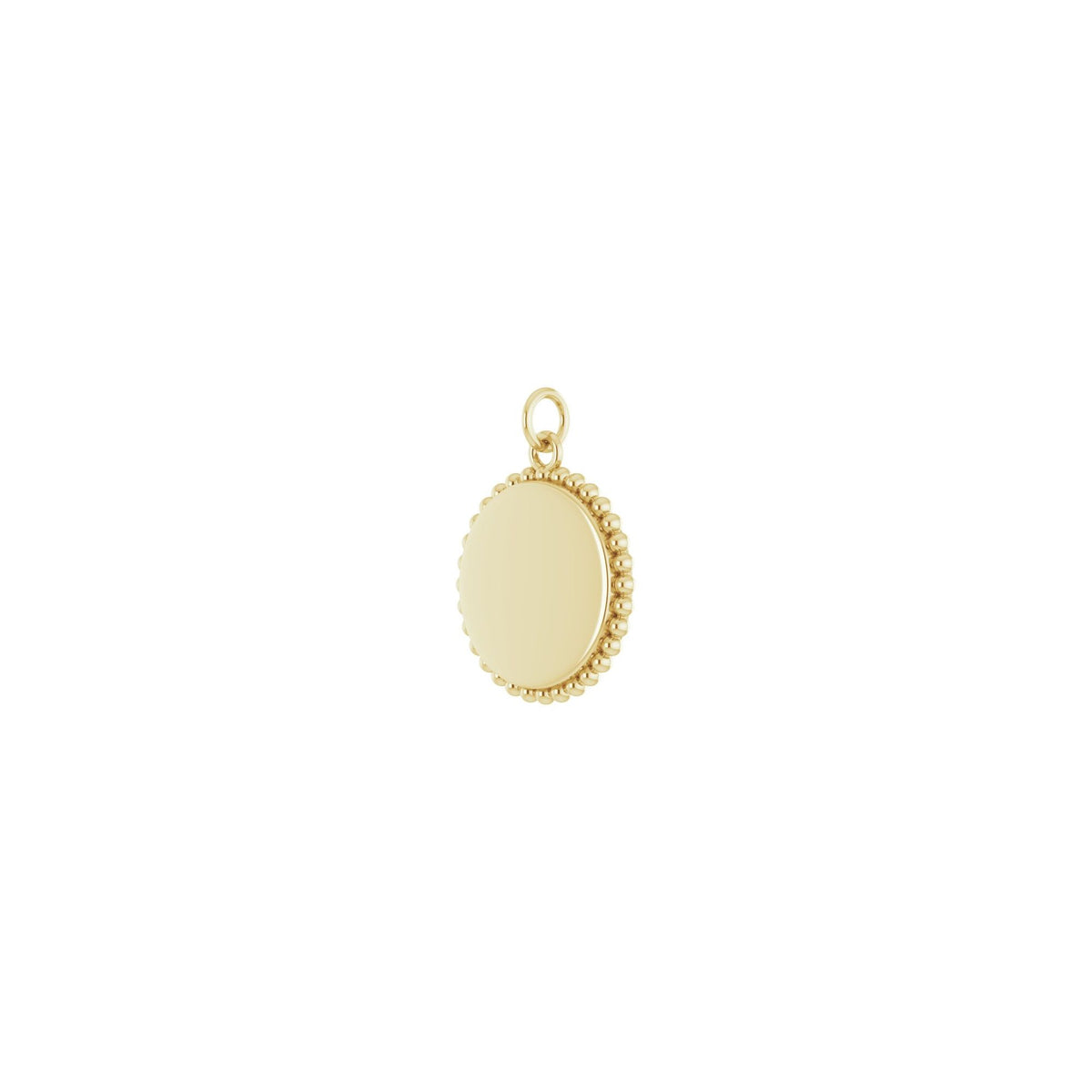 Engravable Beaded Disc Necklace or Charm/Pendant