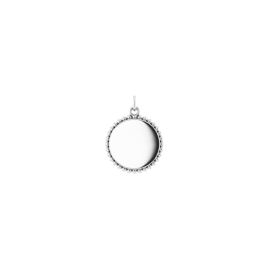 Engravable Beaded Disc Charm/Pendant