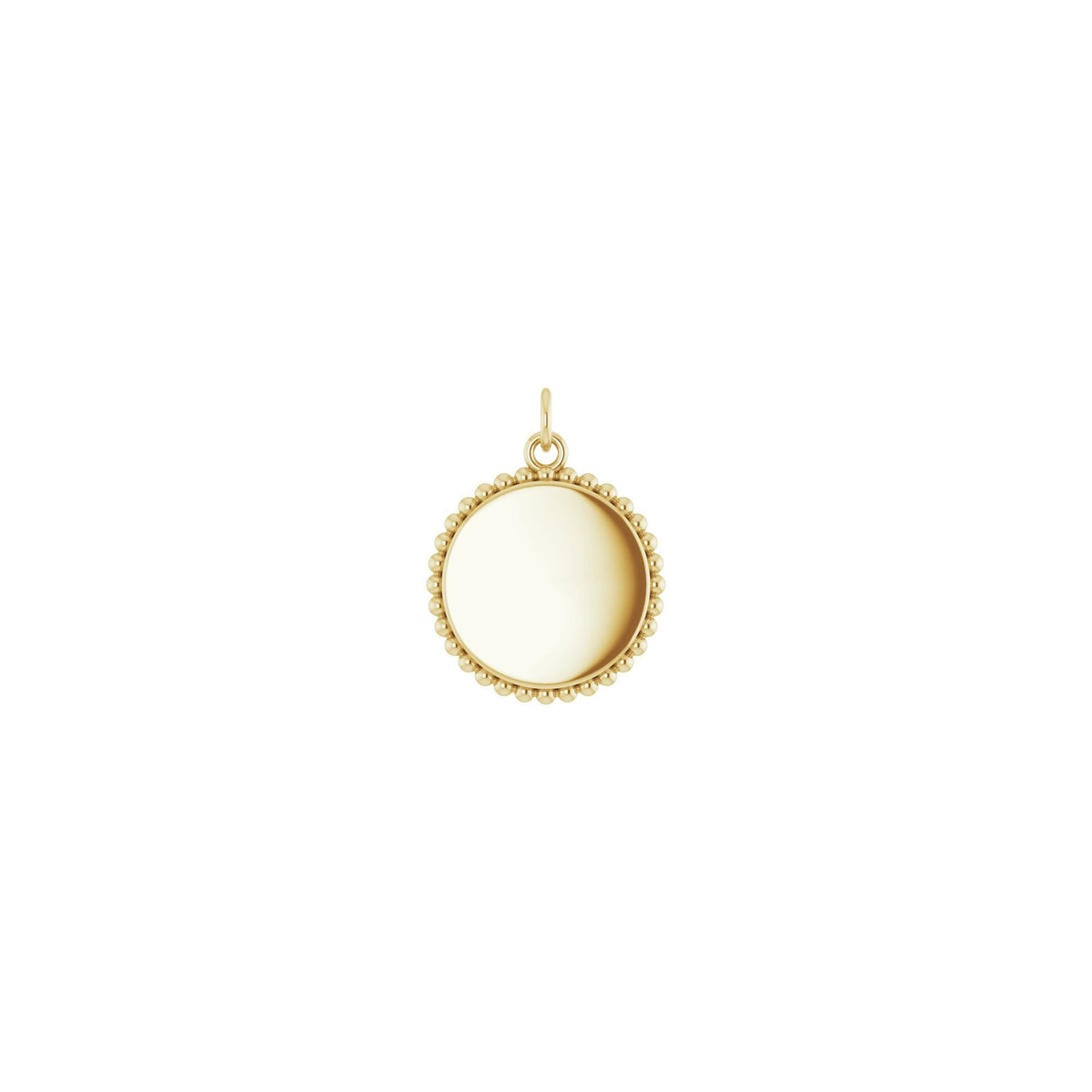 Engravable Beaded Disc Necklace or Charm/Pendant