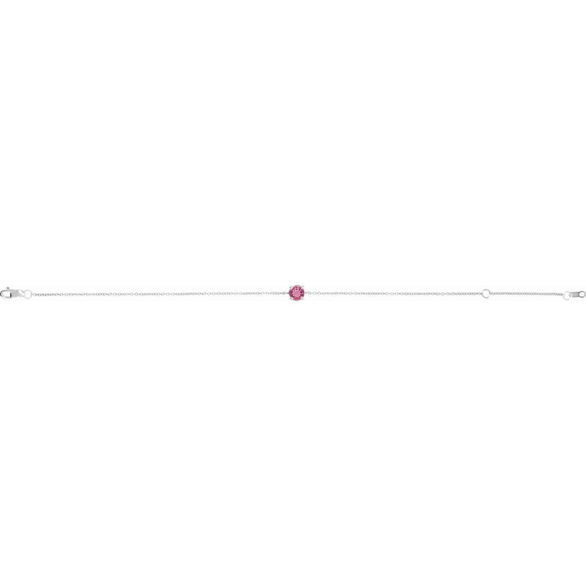 Natural Pink Tourmaline 6 1/2-7-1/2" Bracelet