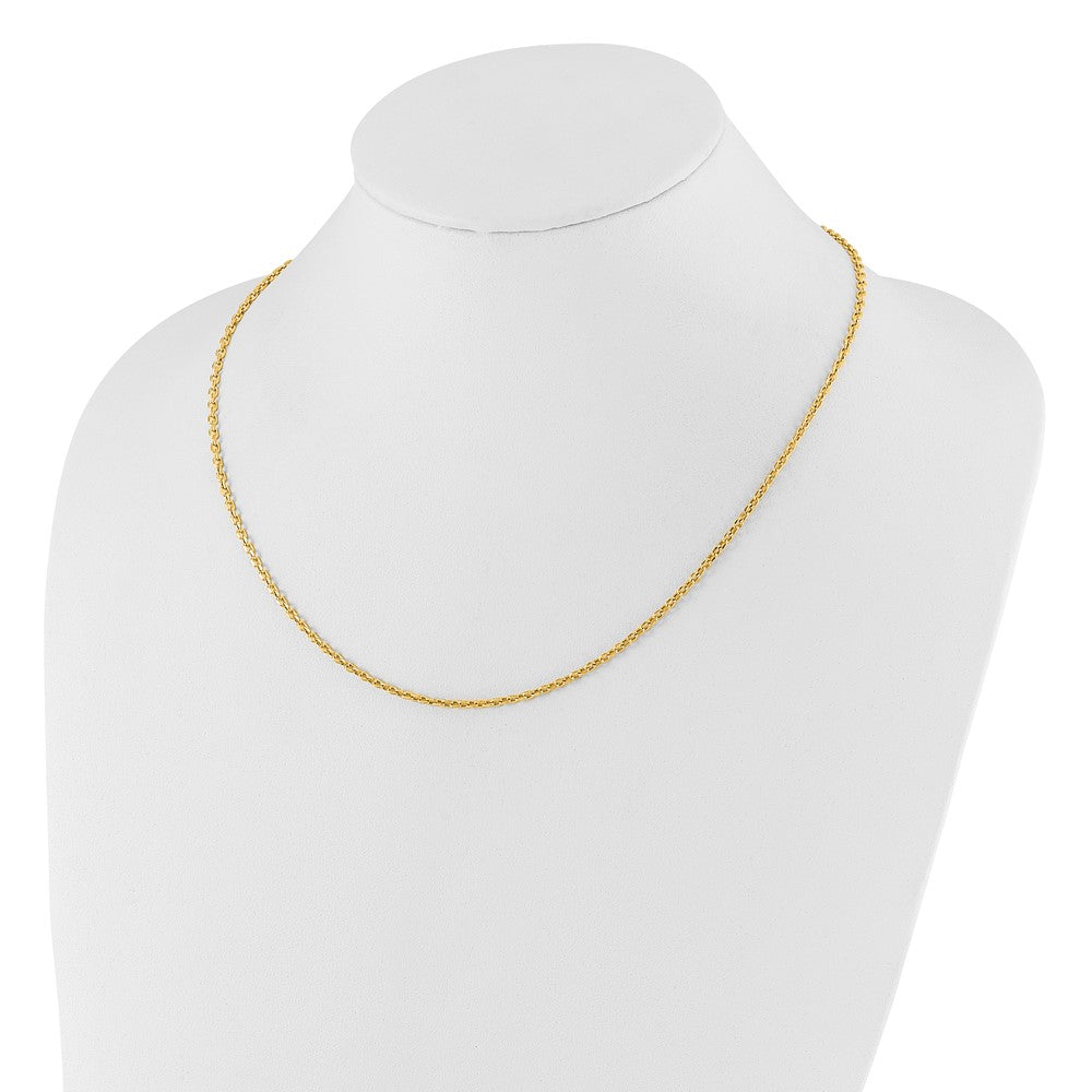 Adjustable 2.5mm Semi-Solid D/C Cable Chain - Yellow Gold