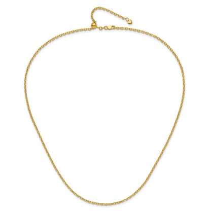 Adjustable 2.5mm Semi-Solid D/C Cable Chain - Yellow Gold